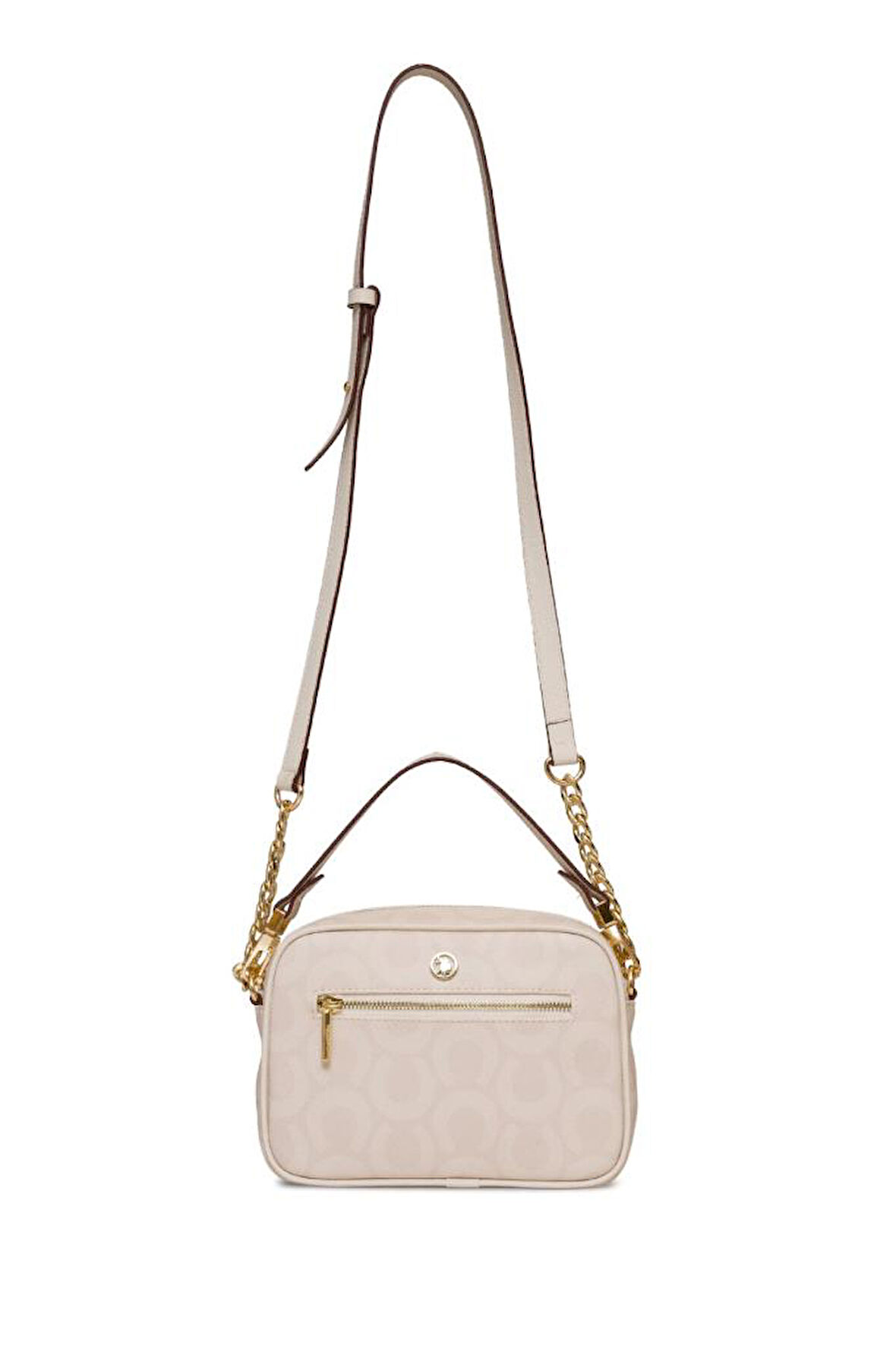 U.S. Polo Assn. Çapraz Askılı Kadın Çanta Ekru Us25174