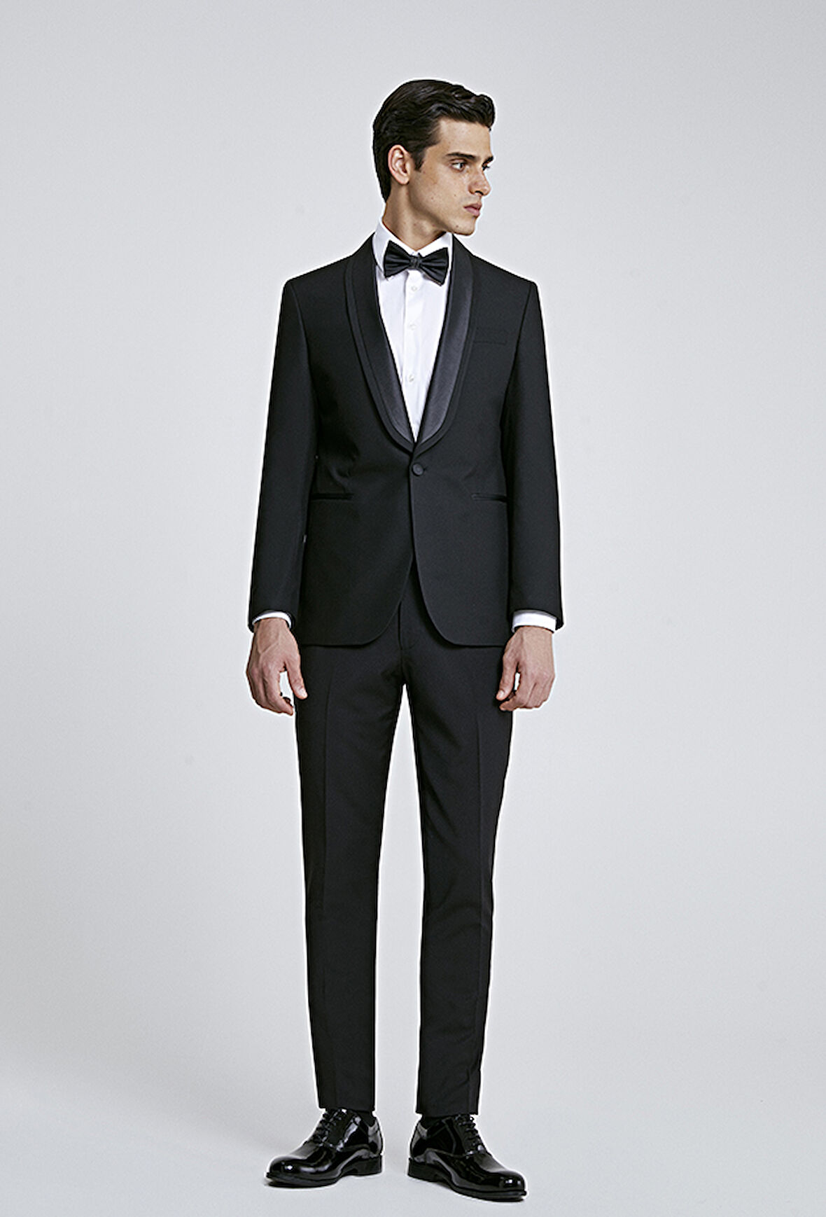 Ds Damat Slim Fit Siyah Düz Damatlık & Smokin Takim Elbise 0HSS51305011M