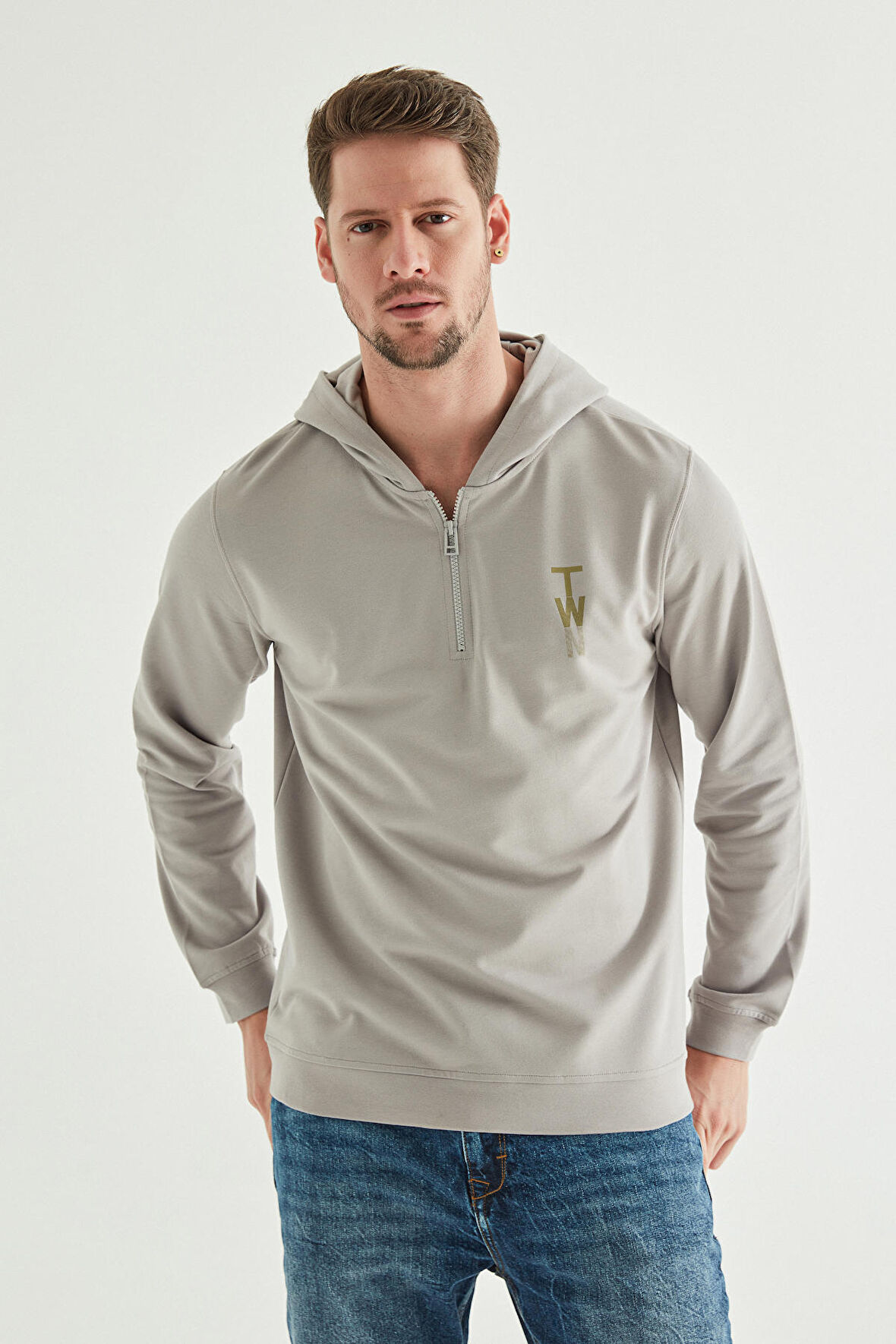 Twn Slim Fit Gri Sweatshirt 9ECE25891001M