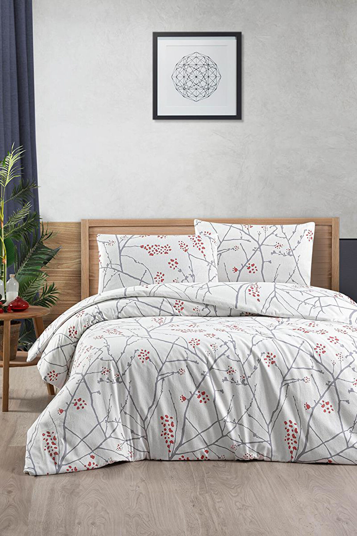 Menderes Home Cotton Collection Flanel Tek Kişilik Nevresim Takımı White