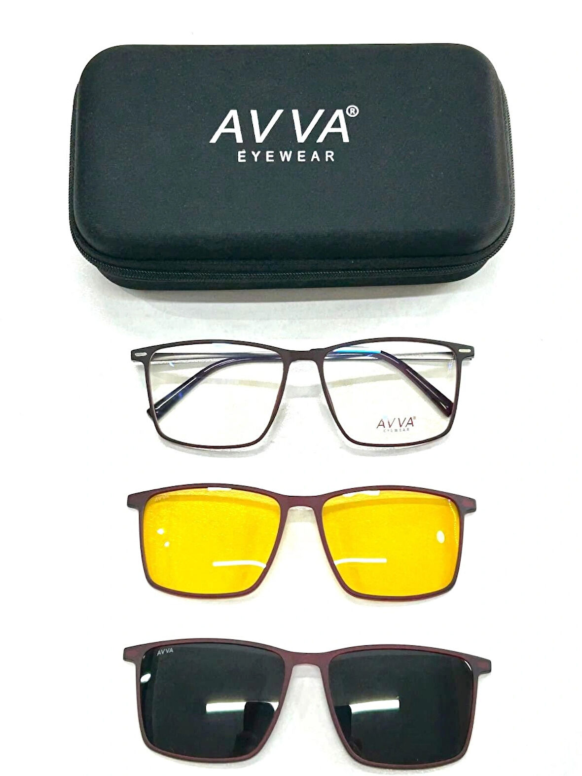 AVVA 2118 C5 B-G  POLARİZE&ANTİFAR KLİPSLİ ERKEK GÜNEŞ GÖZLÜĞÜ