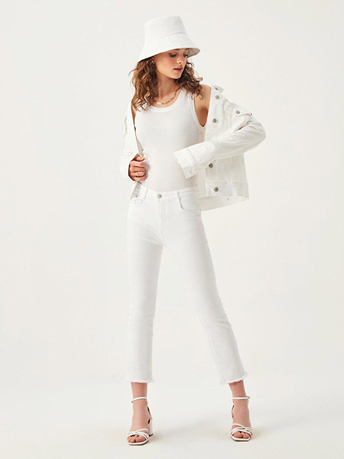 Lynda X Yüksek Bel Cropped Flare Jean Pantolon