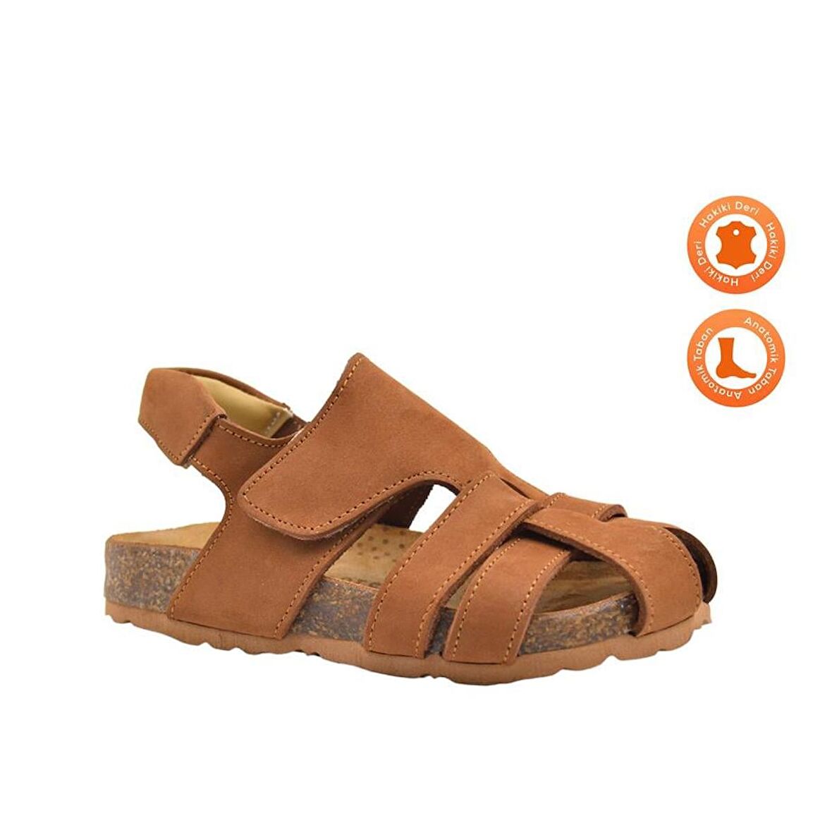 Arezzo Unisex Deri Çocuk Sandalet Taba