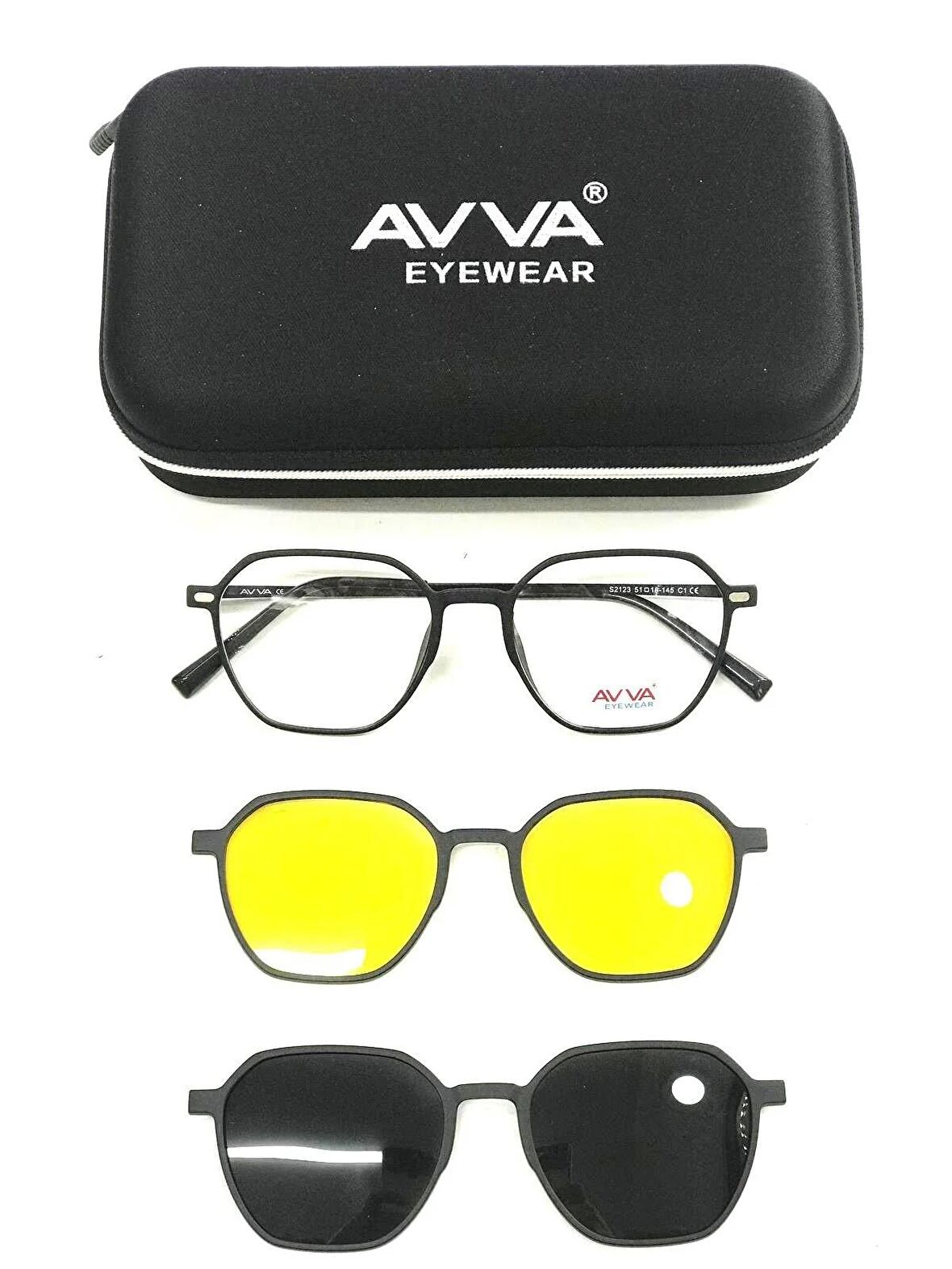 AVVA 2123 C1 polarize&antifar klipsli unisex güneş gözlüğü