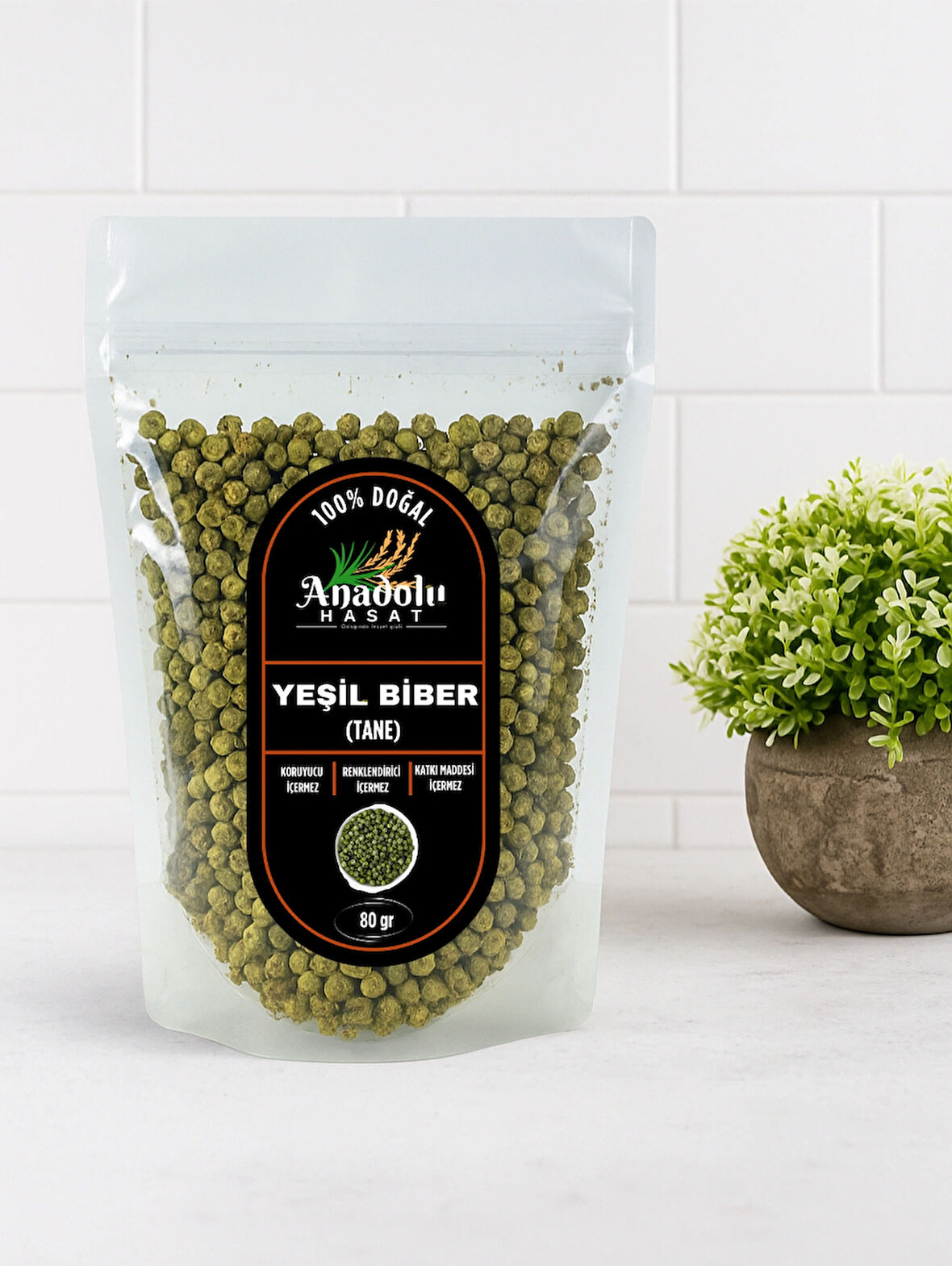 Yeşil Tane Karabiber 80Gr