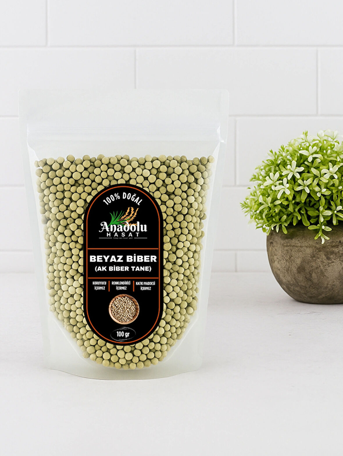 Beyaz Tane Karabiber 100Gr