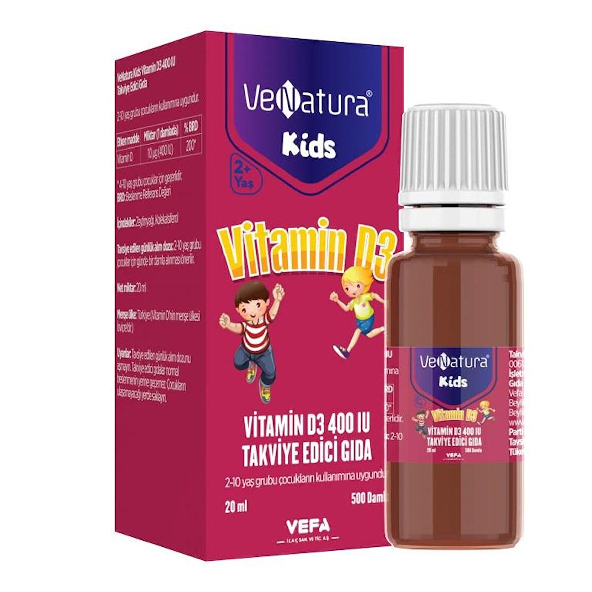 Venatura Kids Vitamin D3 400 IU Damla 20 ml