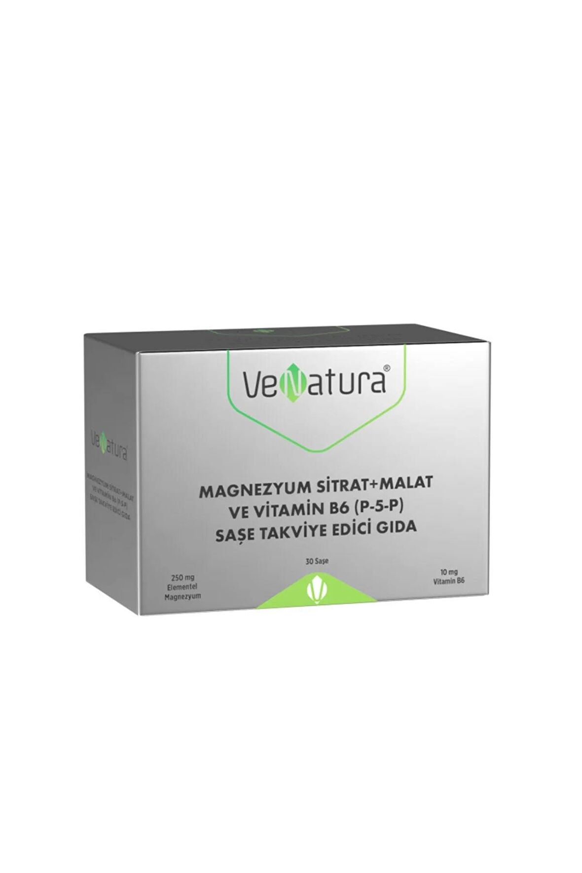 VeNatura Magnezyum Sitrat+Malat ve Vitamin B6 (P-5-P) 30 Saşe