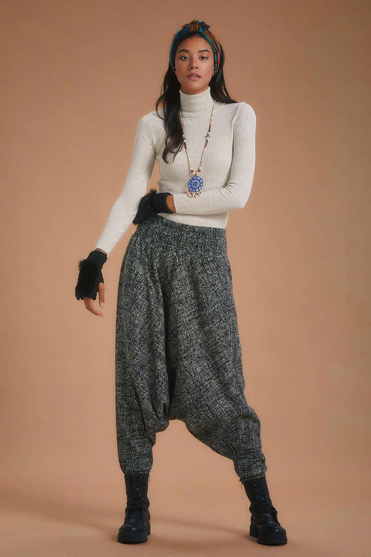 Nopeli Kışlık Şalvar Pantolon