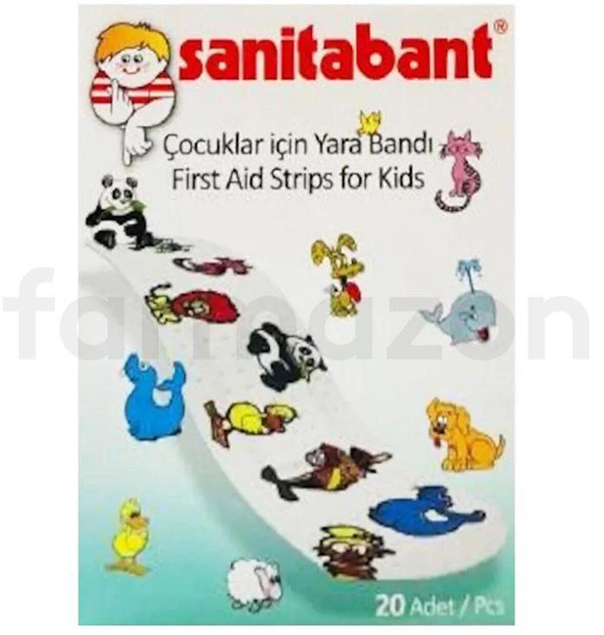 Sanitabant Yara Bandı 20'li - Desenli Çocuklar İçin 