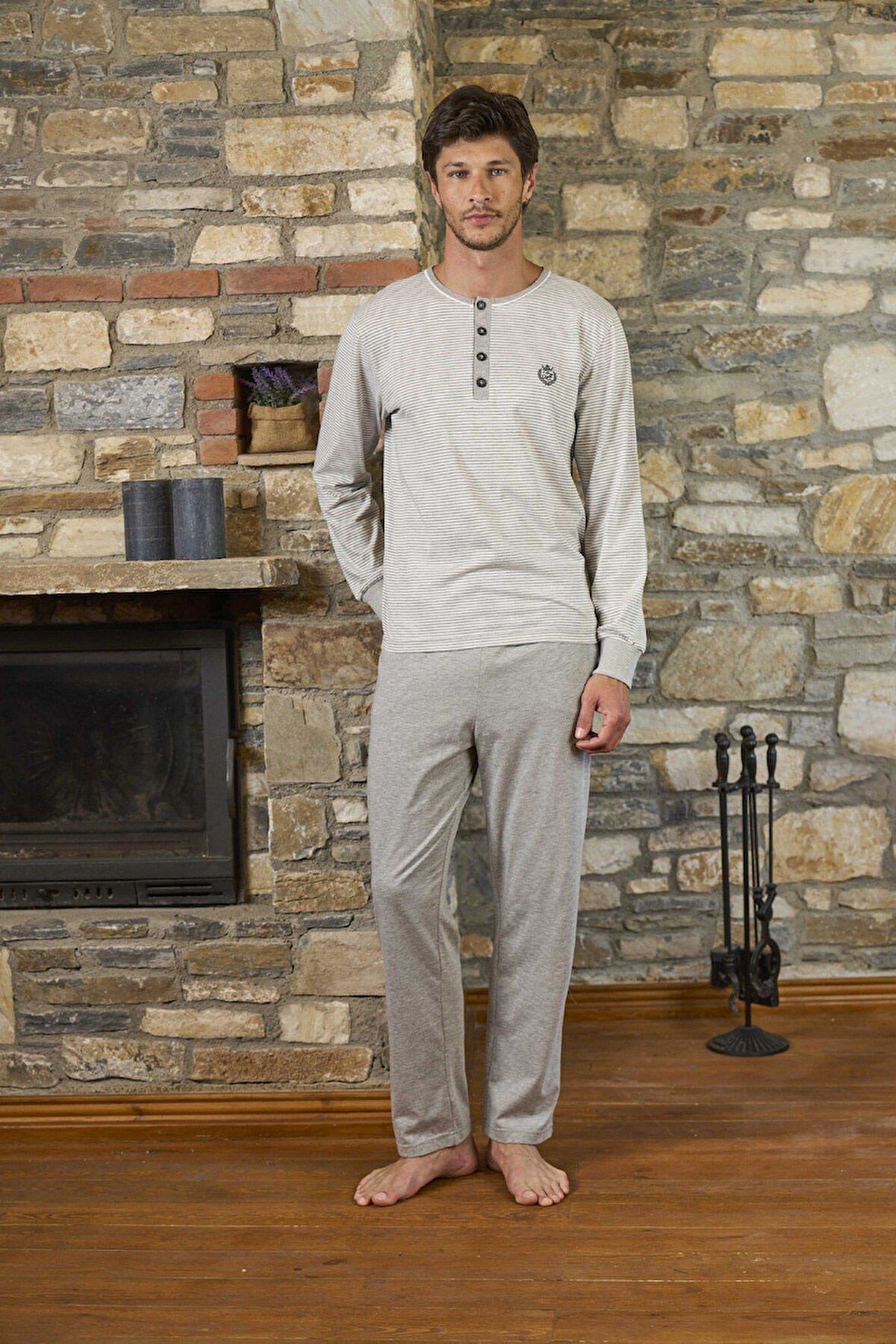 Cossy By Aqua Erkek Uzun Kollu Pijama Takımı 26162 