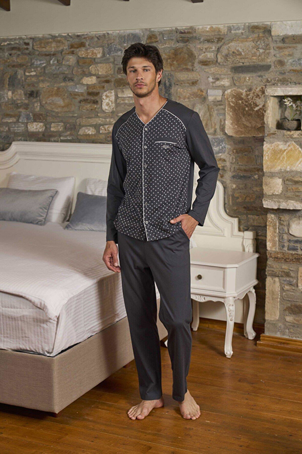 Cossy By Aqua Erkek Uzun Kollu Pijama Takımı 26166 