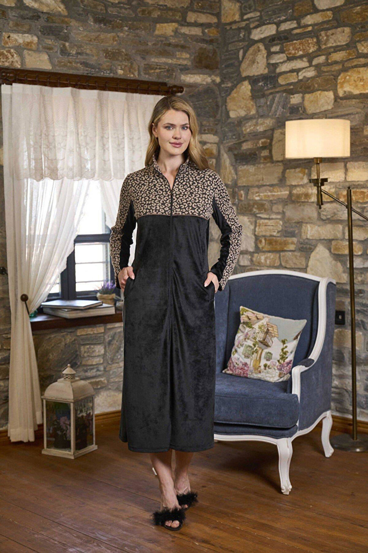 Cossy By Aqua Kadın Siyah Ev Elbisesi 26283