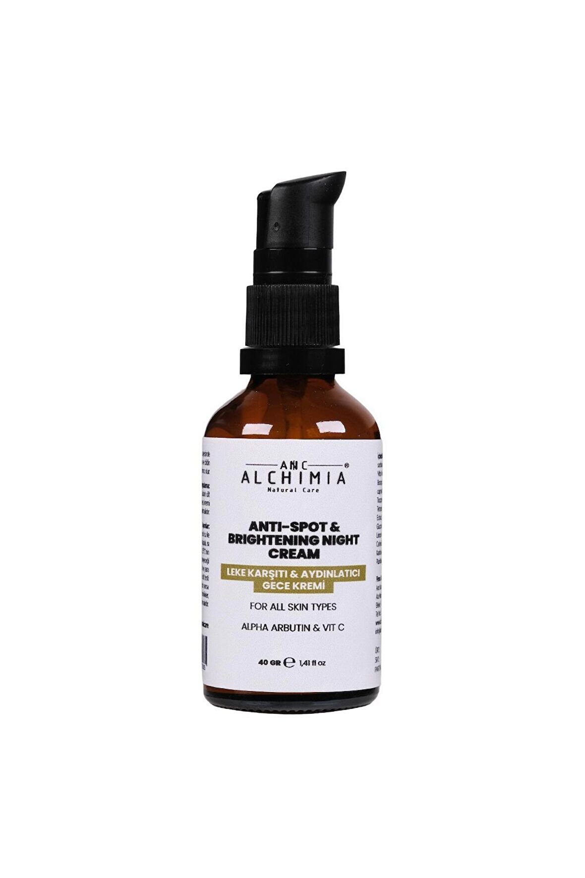 Alpha Arbutin & Vit C Leke Karşıtı & Aydınlatıcı Gece Kremi (40 GR)
