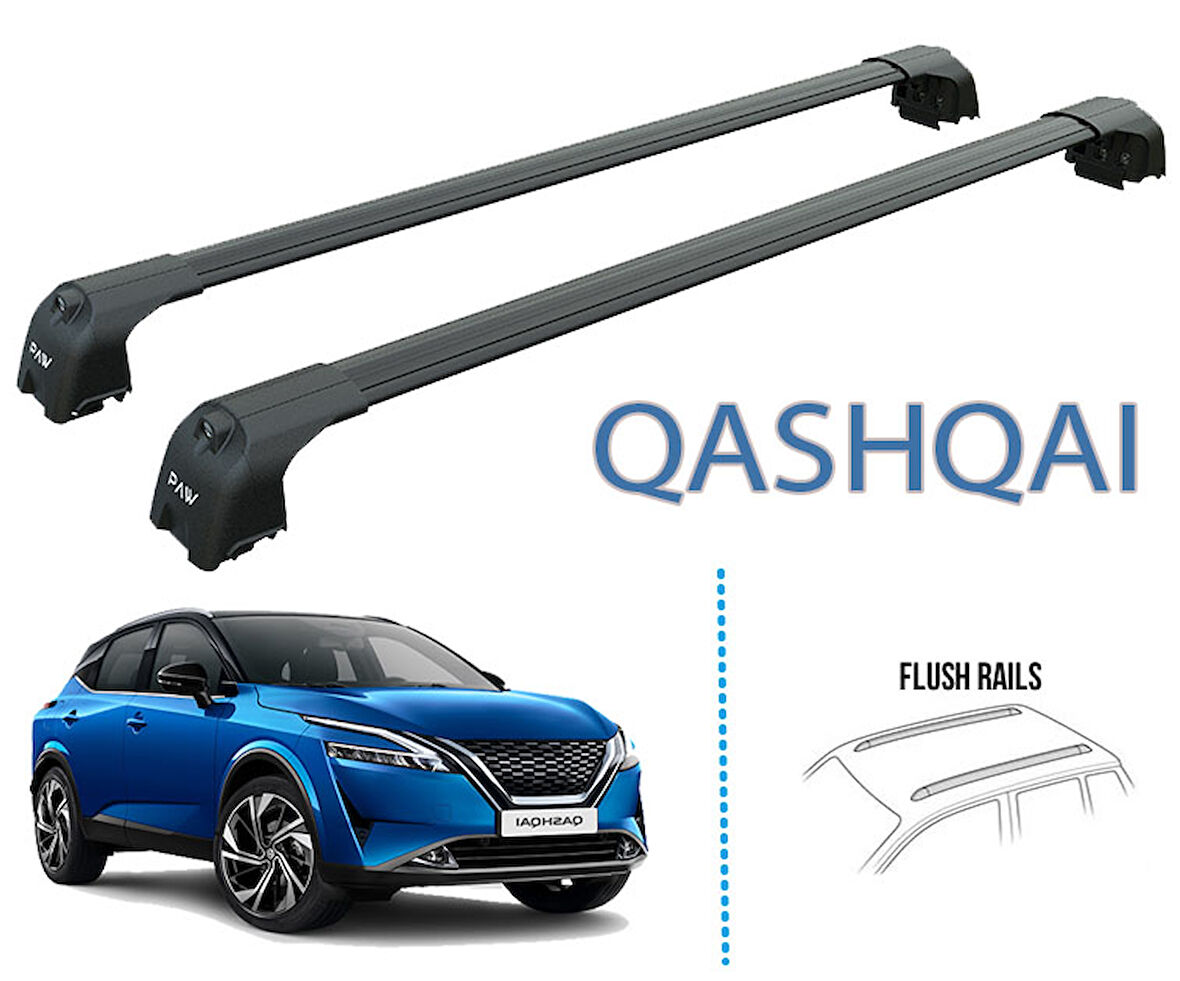 Nissan Qashqai J12 Suv Ara Atkısı Tavan Taşıyıcı 2021-- Siyah