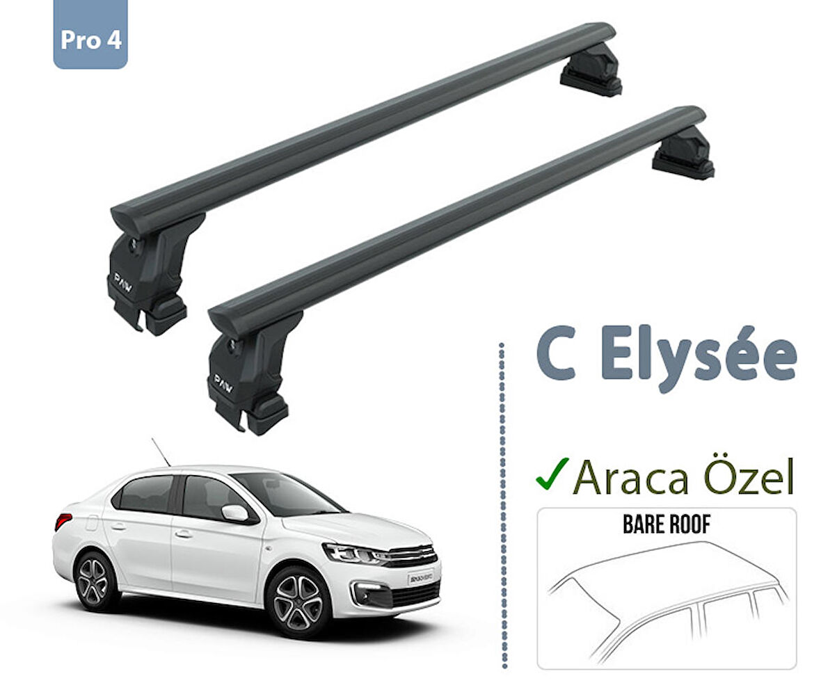 Citroen C-Elysee Ara Atkısı Siyah Set 2012- Pro 4