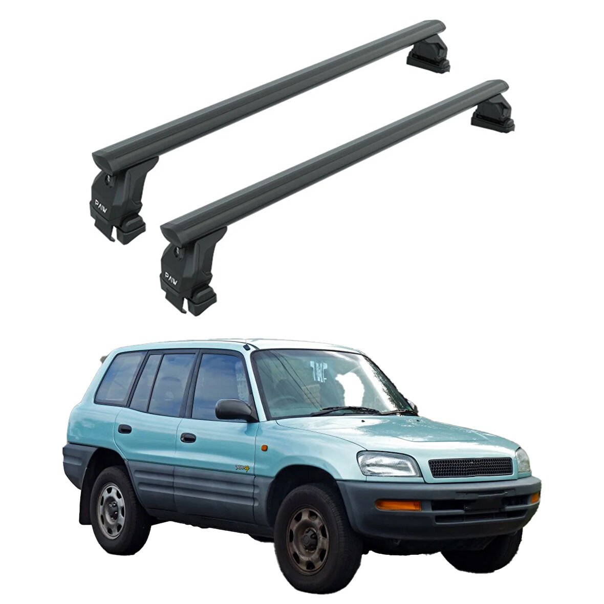 Toyota Rav 4 1994-2006 Tavan Taşıyıcı Ara Barlar – Vidalı Montaj, Toros Fix Pro, Pro 6 Alu Siyah