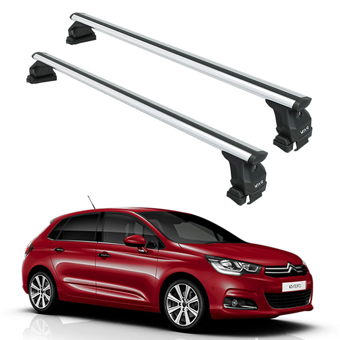 Citroen C4 2011-2018 Oluksuz Üst Tavan Portbagaj Taşıyıcı Ara Atkısı Toros Serisi Pro 4 Gri