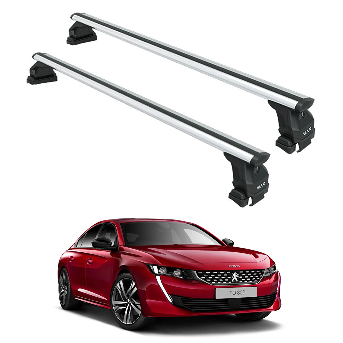 Peugeot 508 2018-2025 Oluksuz Üst Tavan Portbagaj Taşıyıcı Ara Atkısı Toros Serisi Pro 4 Gri