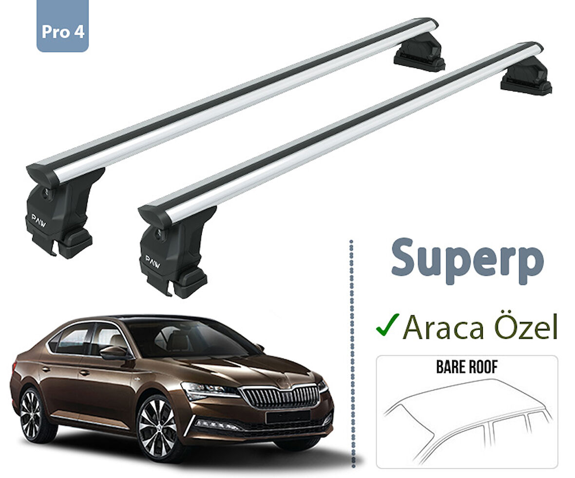 Skoda Superb B8 Ara Atkısı Tavan Sistemleri 2019- Sonrası Gri