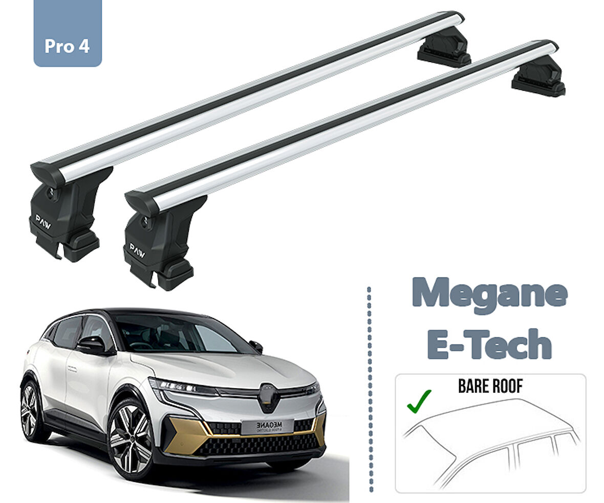 Renault Megane E-Tech Ara Atkısı Oluksuz Tavan Taşıma Sistemleri Toros 2023- Gri