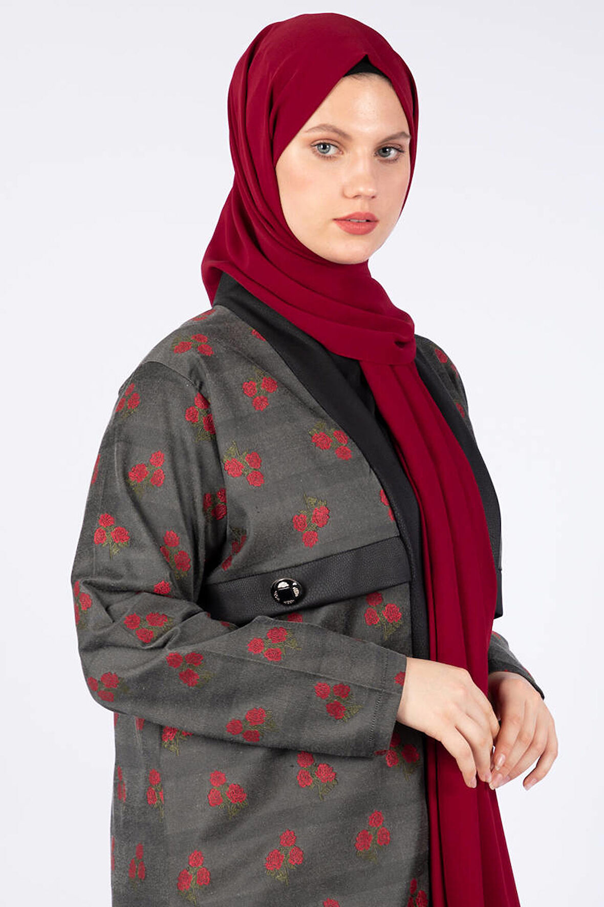 Kadın Jeddah Şal Bordo