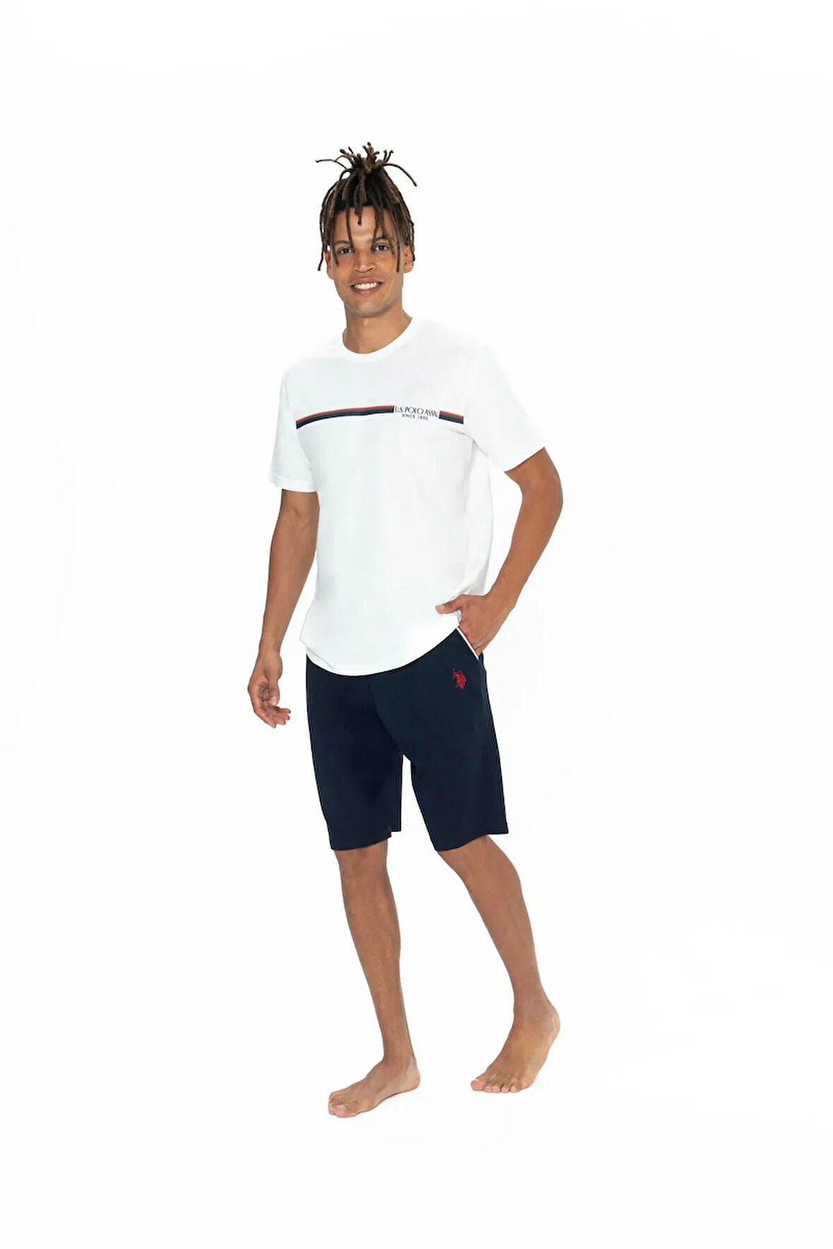 U.S. Polo Assn. Erkek Alt Üst Pijama Şort Takım
