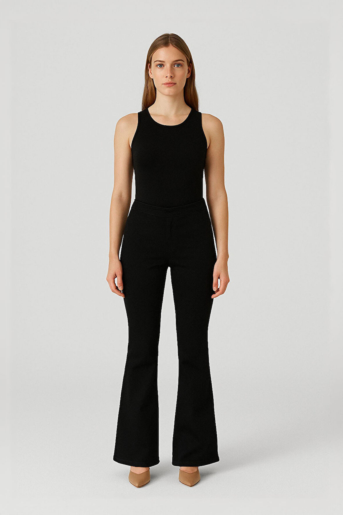 Kadın Skinny Fit Siyah Esnek Pantolon