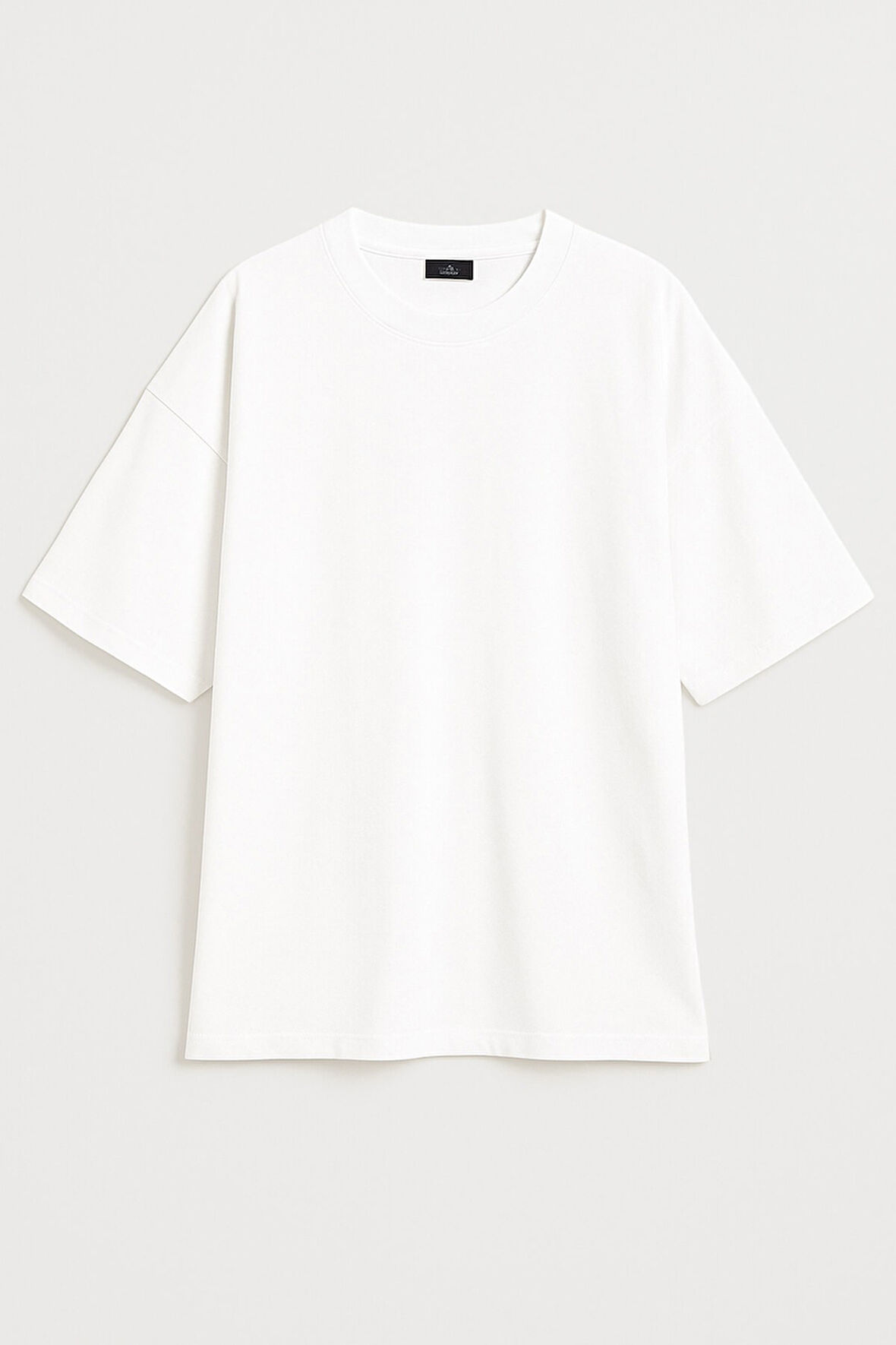 Erkek Bisiklet Yaka Oversize %100 Pamuk T-Shirt