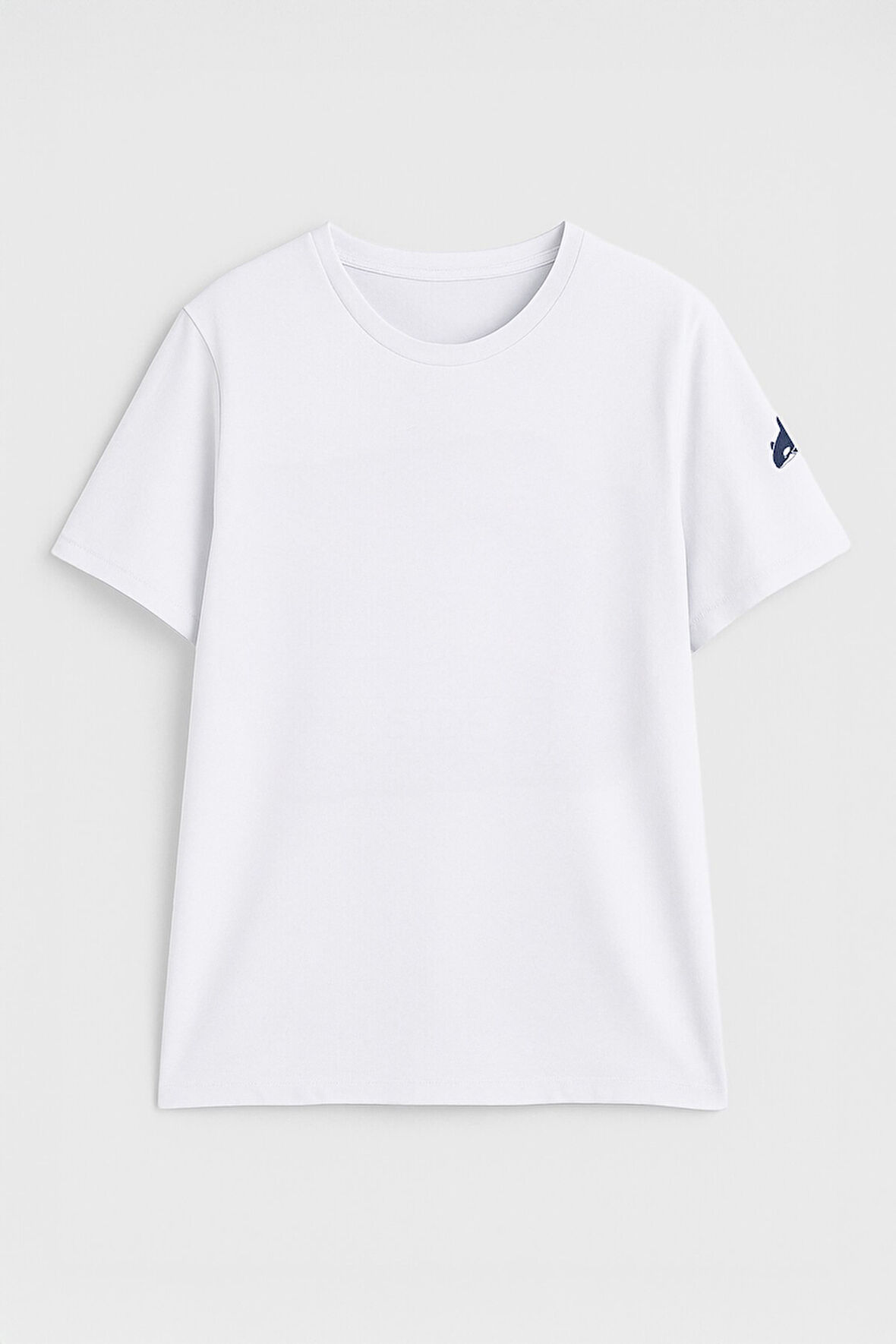 Kadın Bisiklet Yaka Basic Düz Kısa Kollu T-shirt