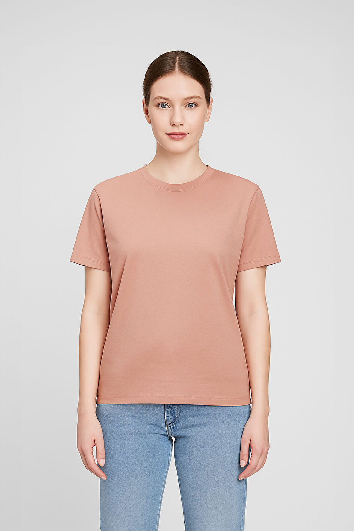 Kadın %100 Pamuk Basic T-shirt