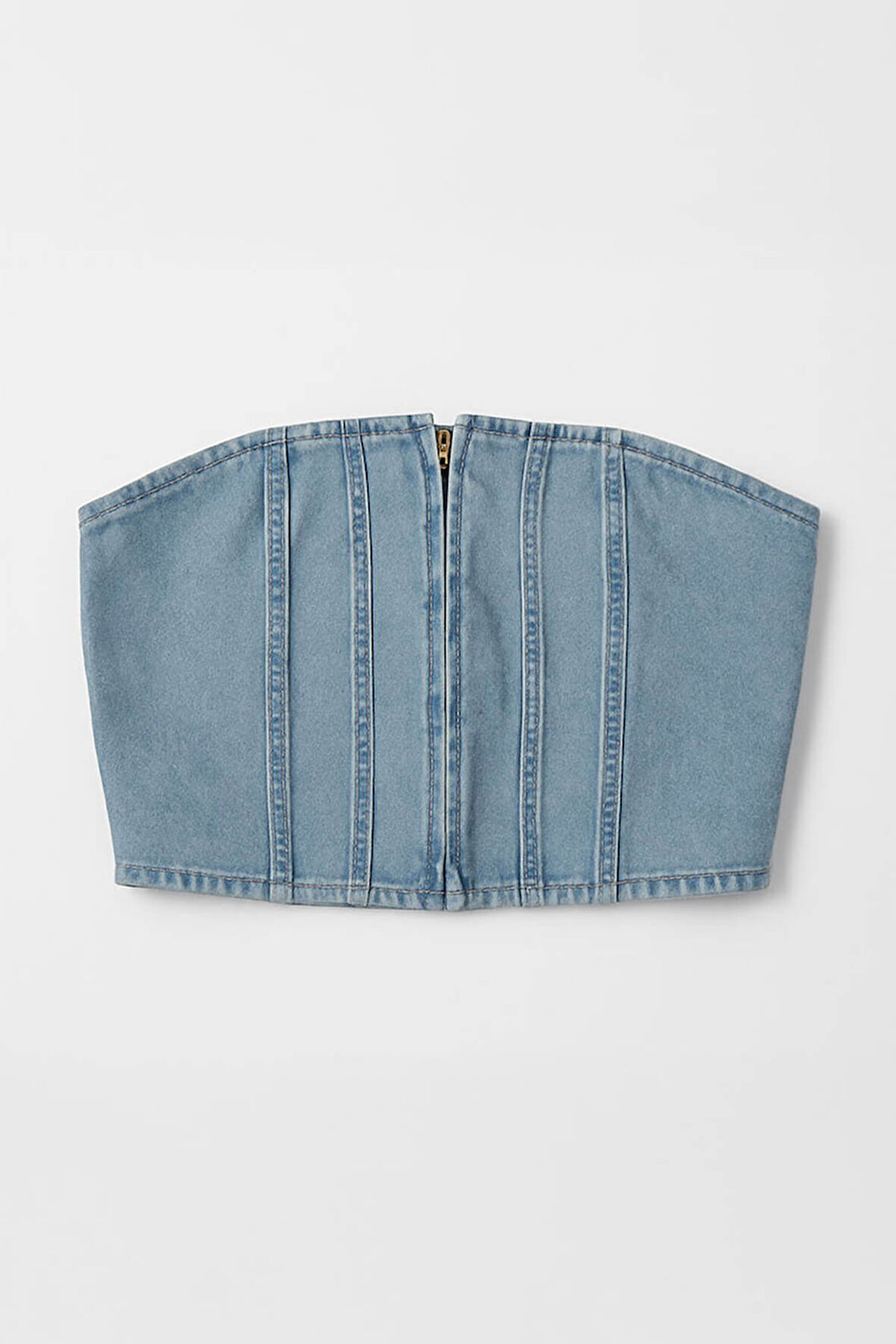 Fermuarlı Jean Büstiyer