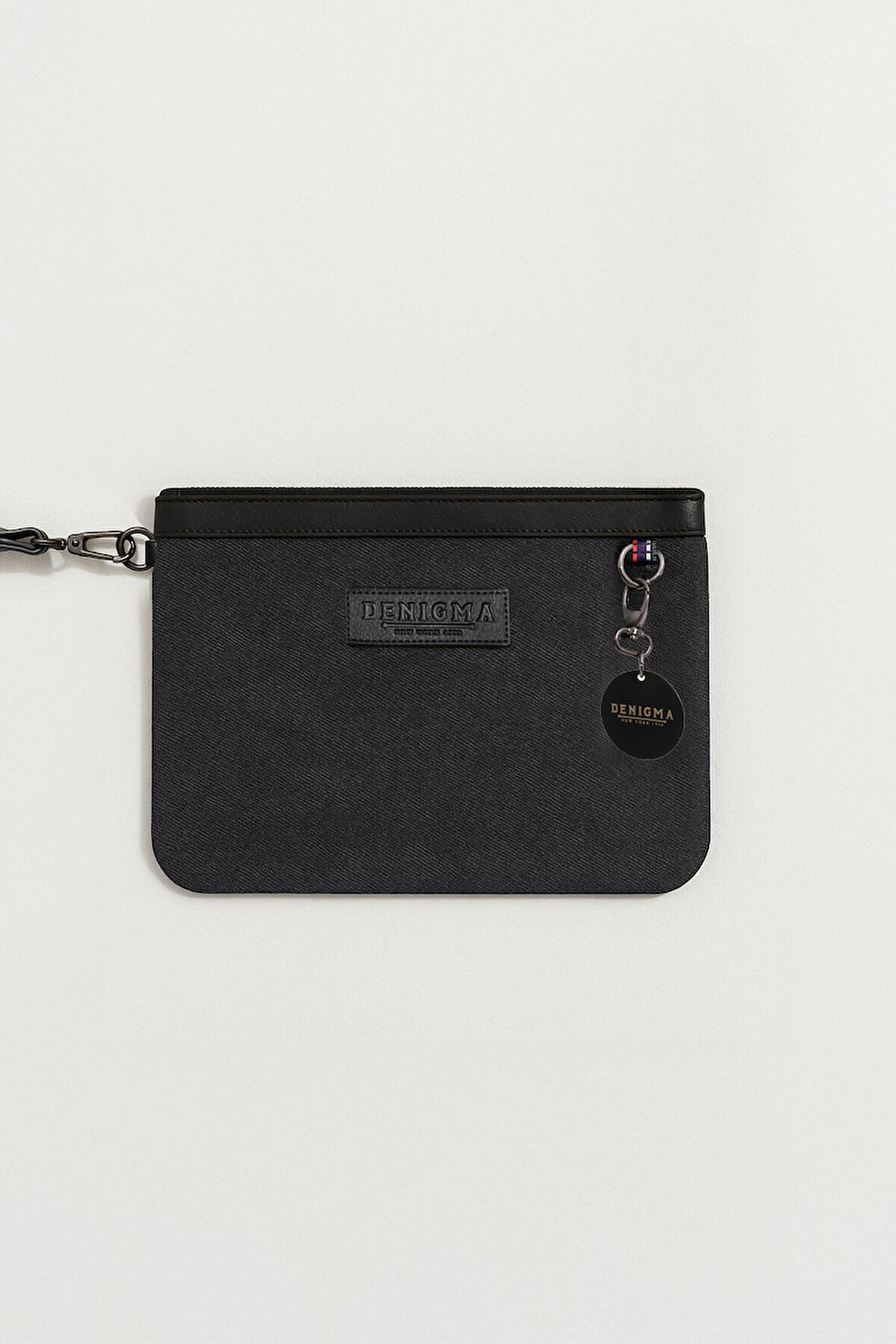 Unisex Kot Kumaş Bilekten Askılı El ve Evrak Çantası