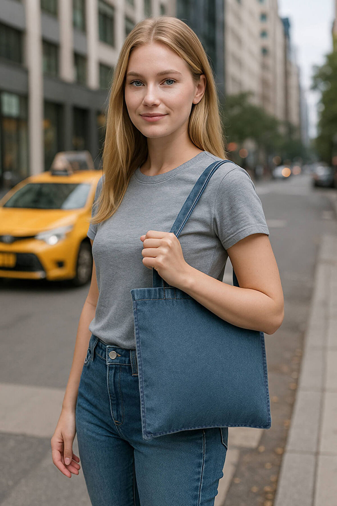 Kot Görünümlü Bez Omuz Çantası