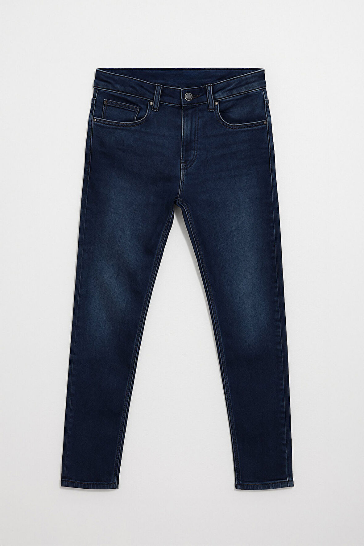 Kadın Likralı Skinny Lacivert Jean Pantolon