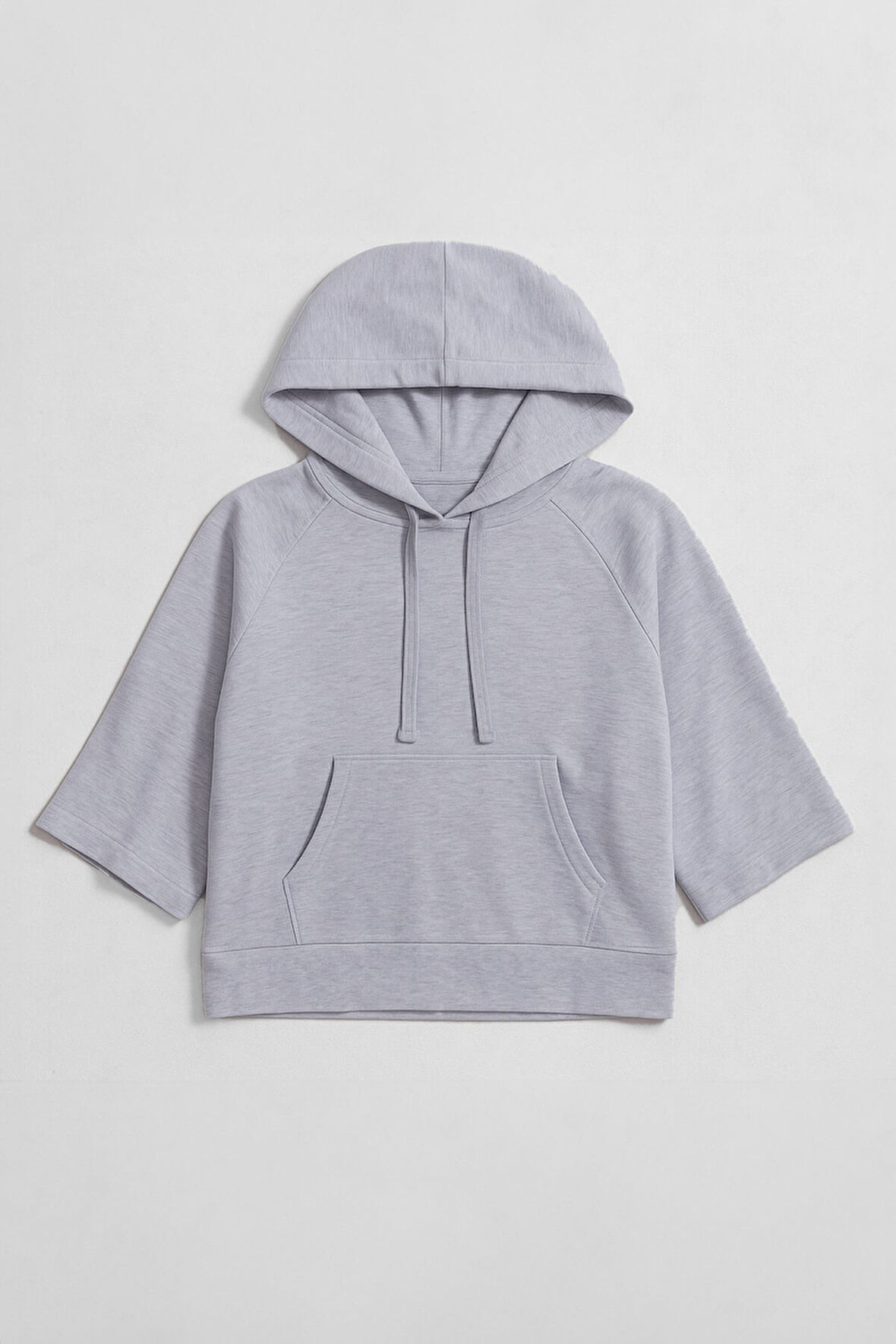 Kadın Kapüşonlu Cepli Crop Sweatshirt