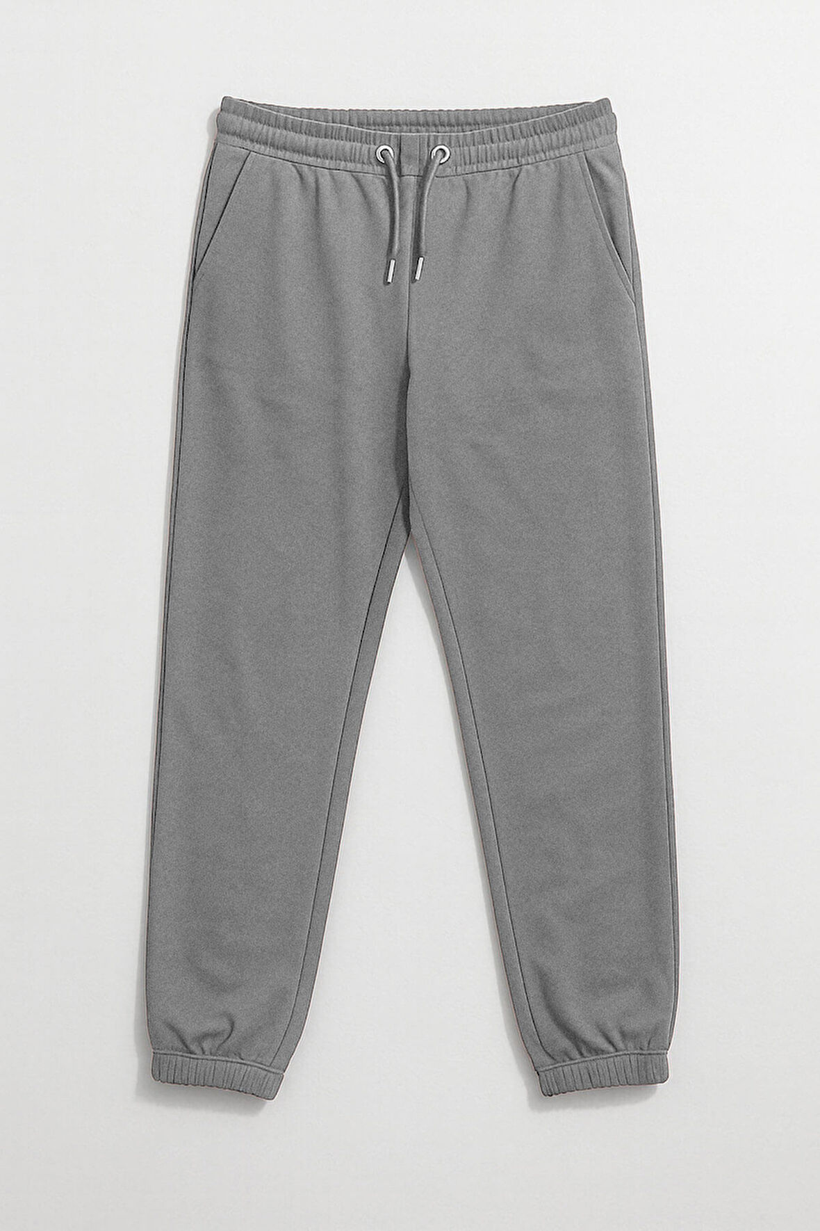 Kadın Paçası Lastikli Gri Eşofman Altı