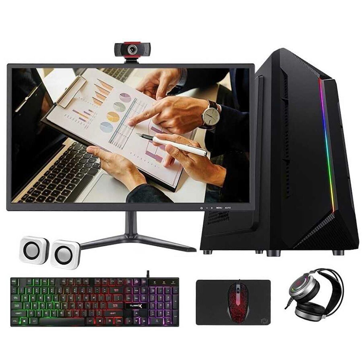 Turbox OfficePro Intel i5 650 8 GB DDR3 RAM 256 GB SSD Intel HD Graphics FreeDos Masaüstü Bilgisayar 