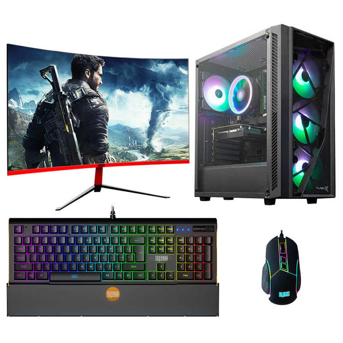 Dragos DRx4266 AMD 5700X 16 GB DDR4 RAM 512 GB SSD NVIDIA GeForce GTX 1660 Ti FreeDos Masaüstü Bilgisayar 