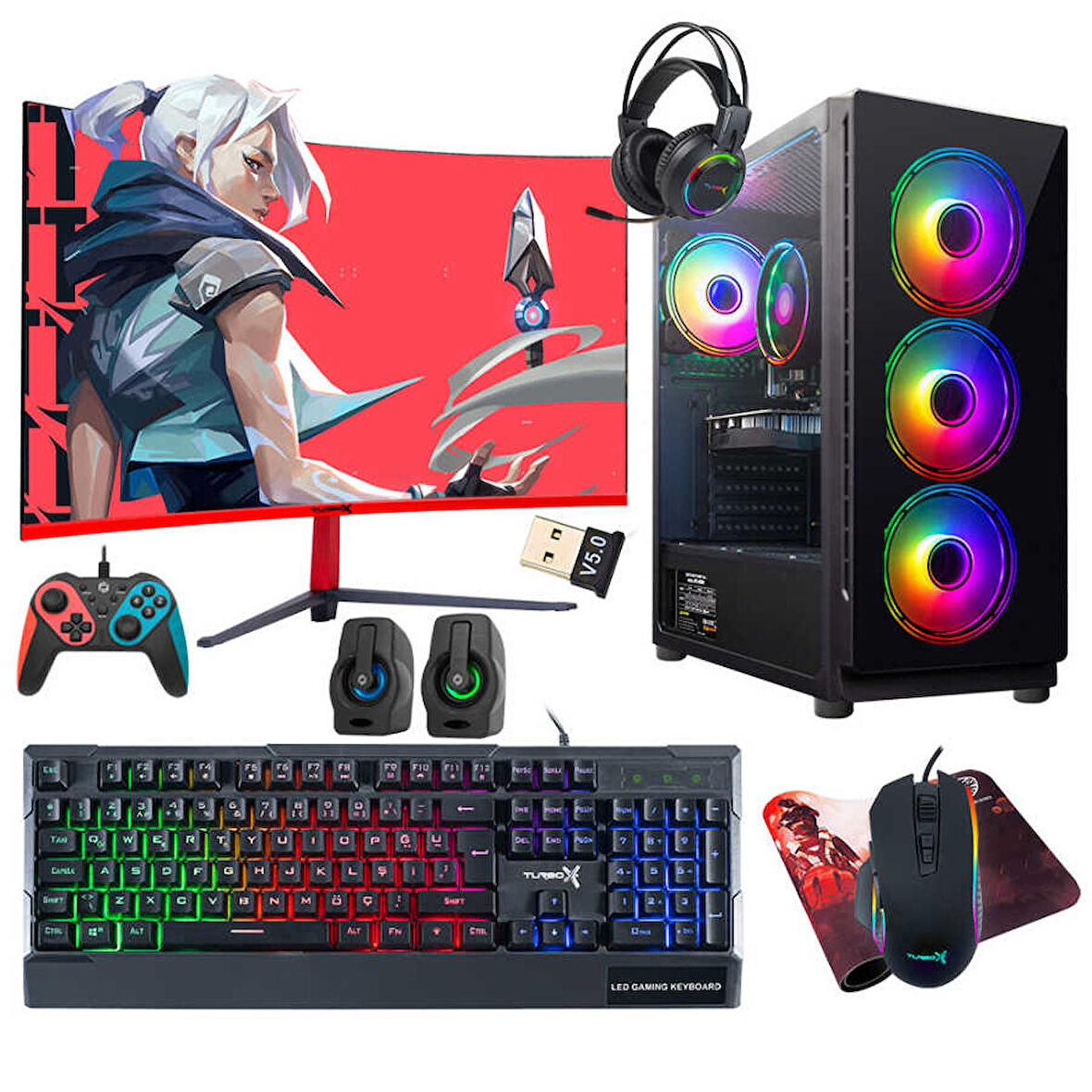 Turbox Tx4104 Intel i5 3470 16 GB DDR3 RAM 1 TB SSD AMD Radeon R7 240 FreeDos Masaüstü Bilgisayar 