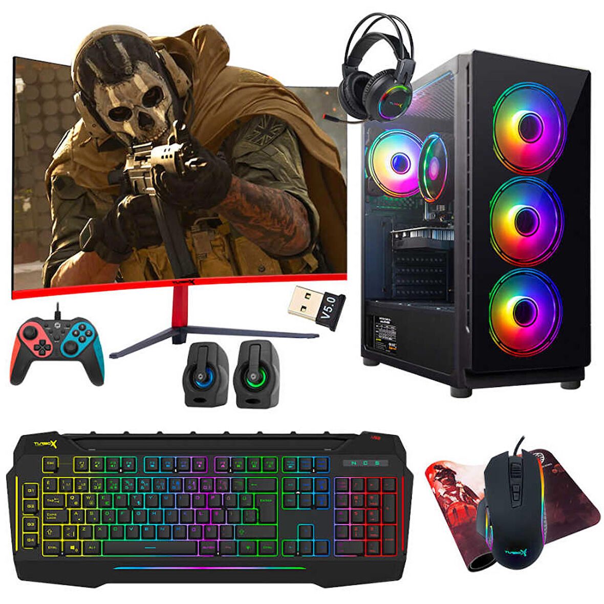 Turbox Tx4118 Intel i5 3470 16 GB DDR3 RAM 1 TB SSD AMD Radeon RX 550 FreeDos Masaüstü Bilgisayar 