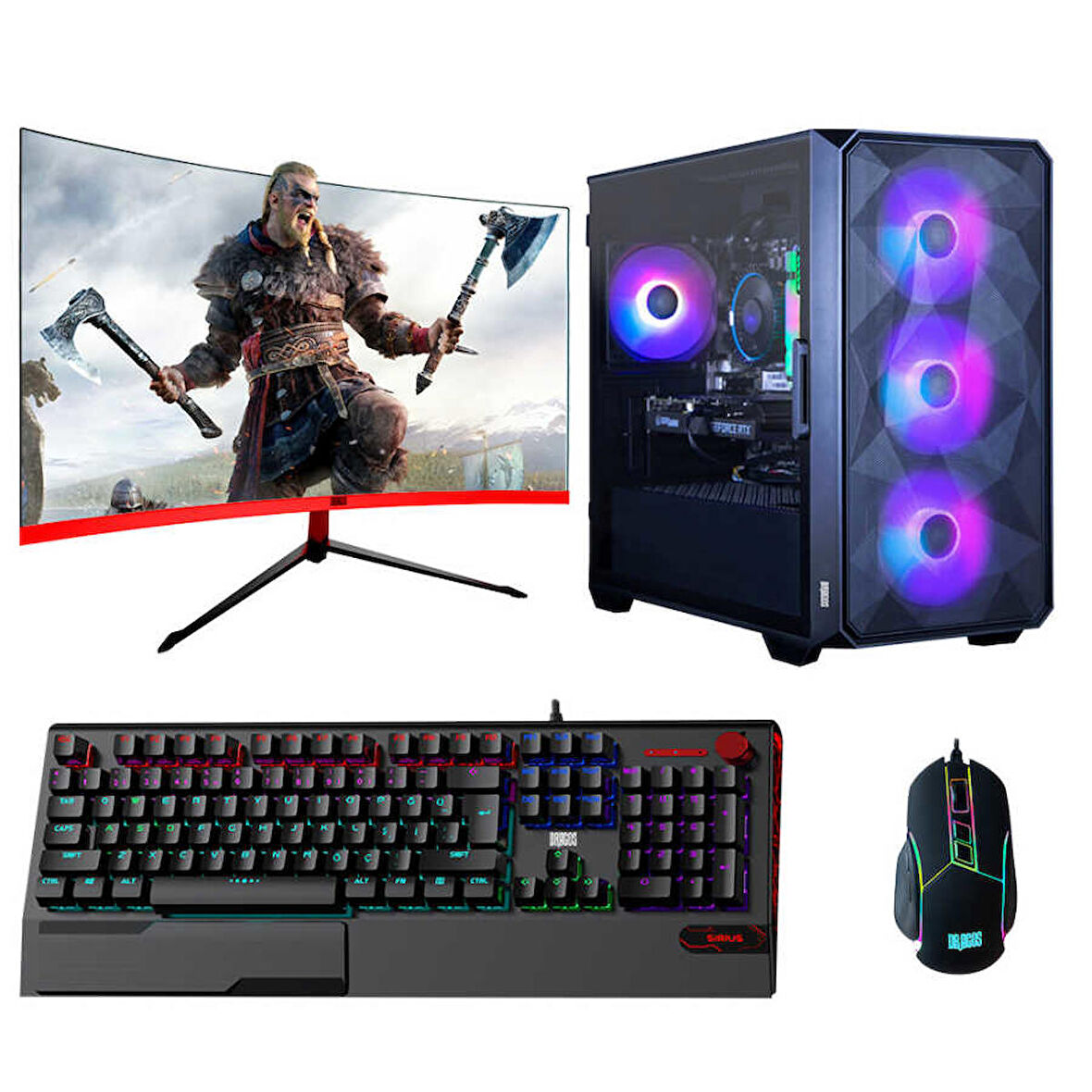 Turbox Tx4180 Intel i5 11400F 16 GB DDR4 RAM 512 GB SSD AMD Radeon RX 580 FreeDos Masaüstü Bilgisayar 