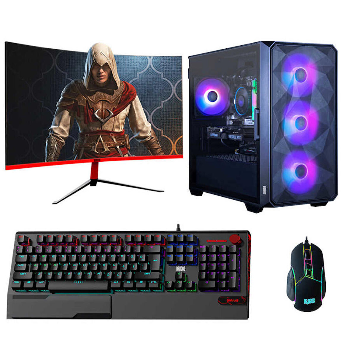 Turbox Tx4182 Intel i5 12400F 16 GB DDR5 RAM 512 GB SSD AMD Radeon RX 580 FreeDos Masaüstü Bilgisayar 