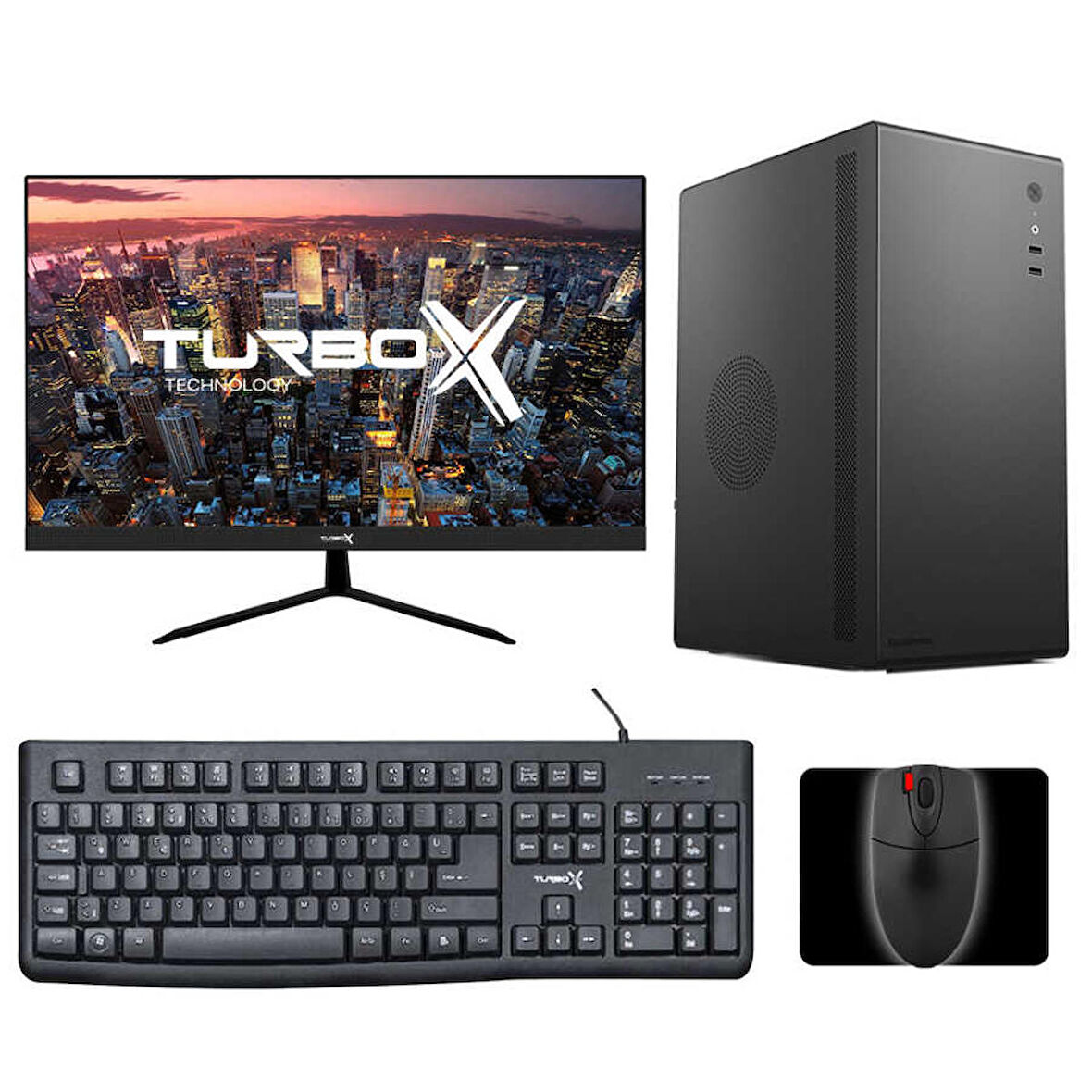 Turbox Tx4265 i5 3470 8GB Ram 256GB M.2 NVMe SSD 21.5 inç Monitör Masaüstü Ev Ofis Bilgisayarı