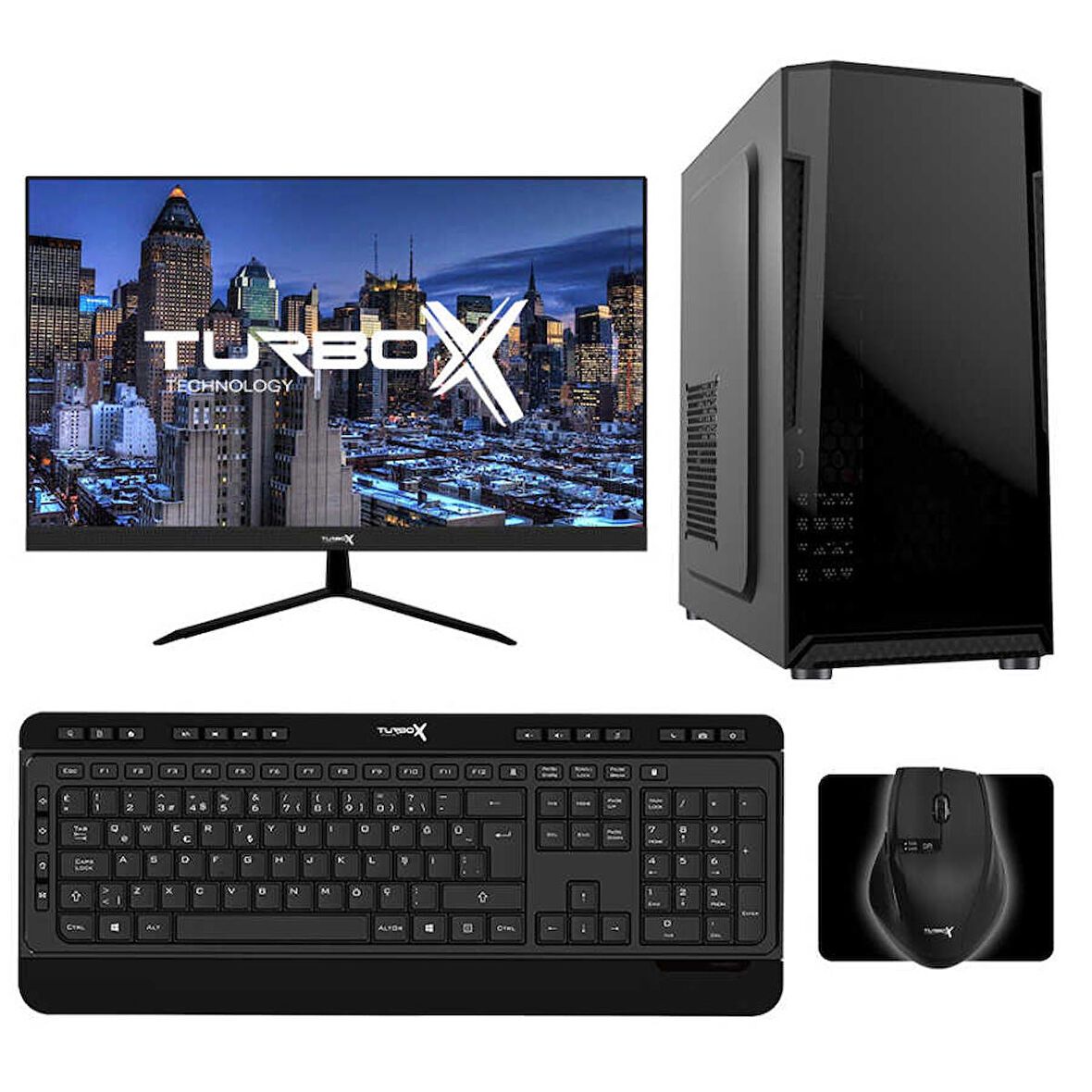 Turbox Tx4346 i5 13400 8GB DDR4 256GB NVMe SSD 21.5 inç Monitör Masaüstü Ev Ofis Bilgisayarı