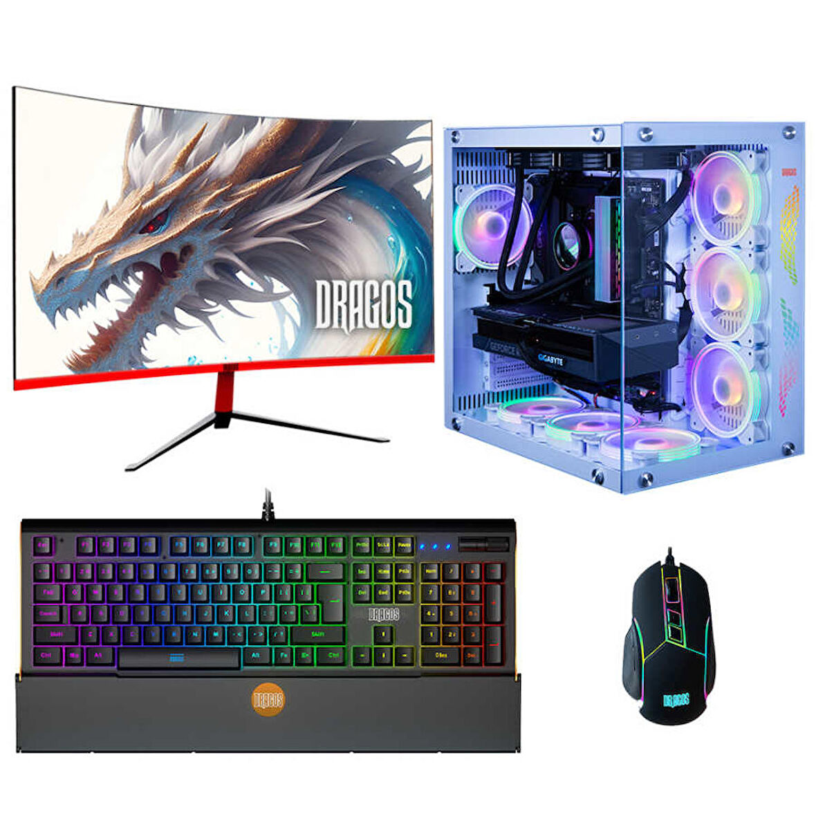 Dragos DRx6140 Ryzen 7 5700X 32GB 1TB M.2 NVMe SSD 8GB RTX4060 27 İnç 165Hz Curved Oyuncu Bilgisayarı