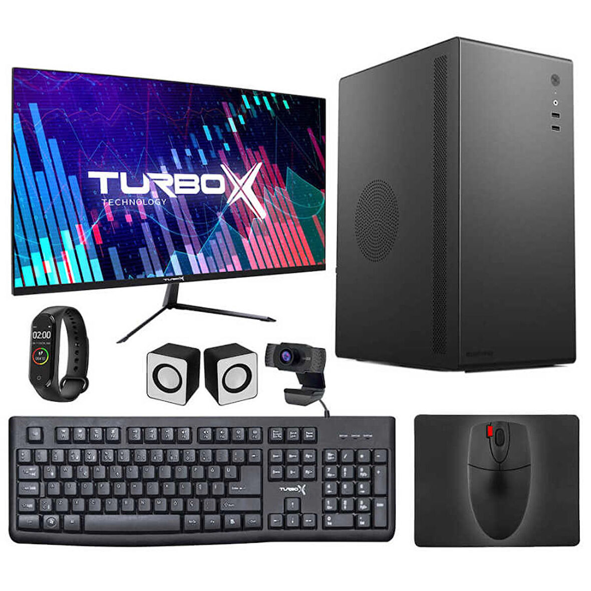 Turbox Tx4979 Intel Core i5 3470 8GB Ram 512GB M.2 NVMe SSD 23.6 FHD Masaüstü Ofis Bilgisayarı