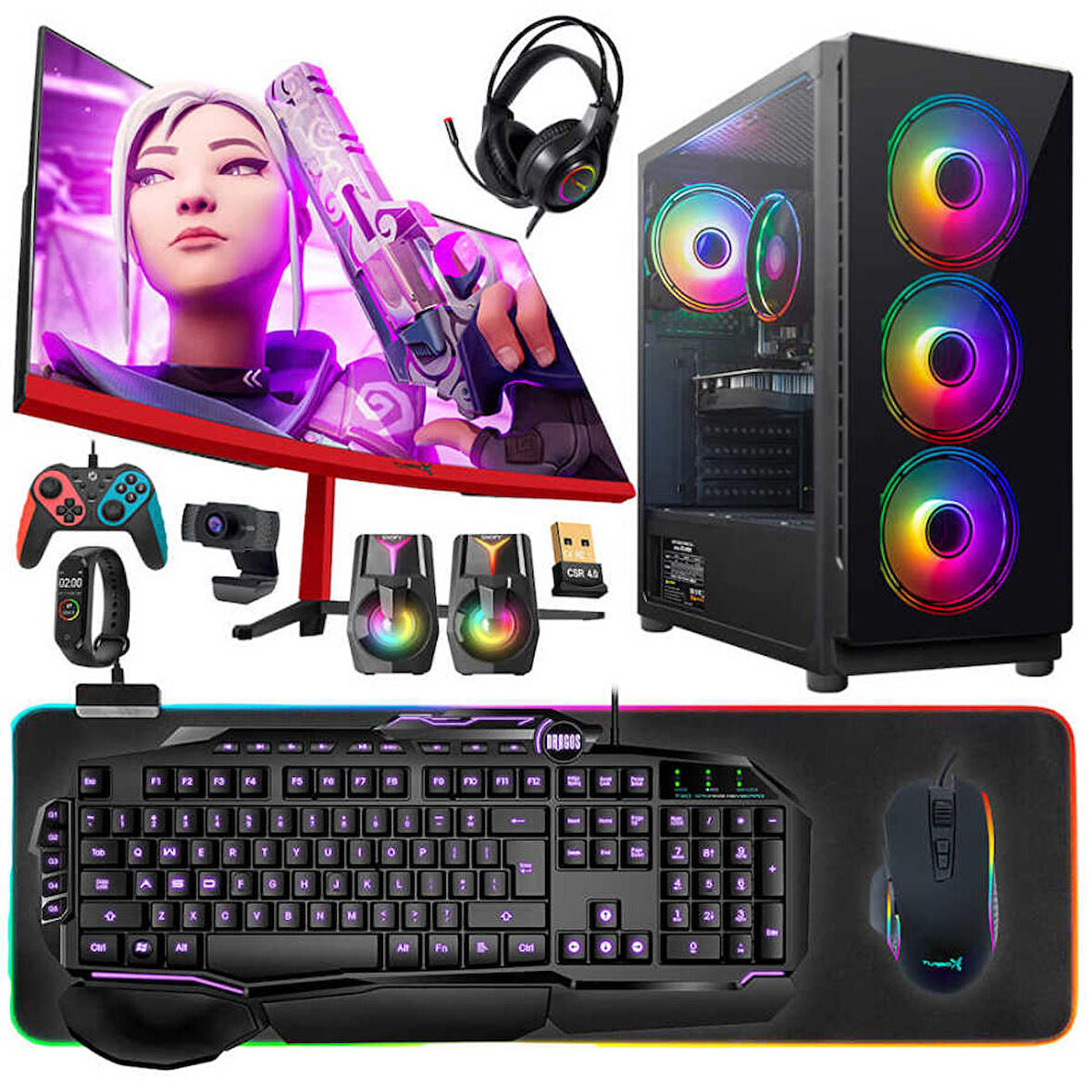 Turbox Tx5041 i5 9400F 16GB 1TB SSD 6GB GTX1660Ti 27 Curved Oyuncu Bilgisayarı