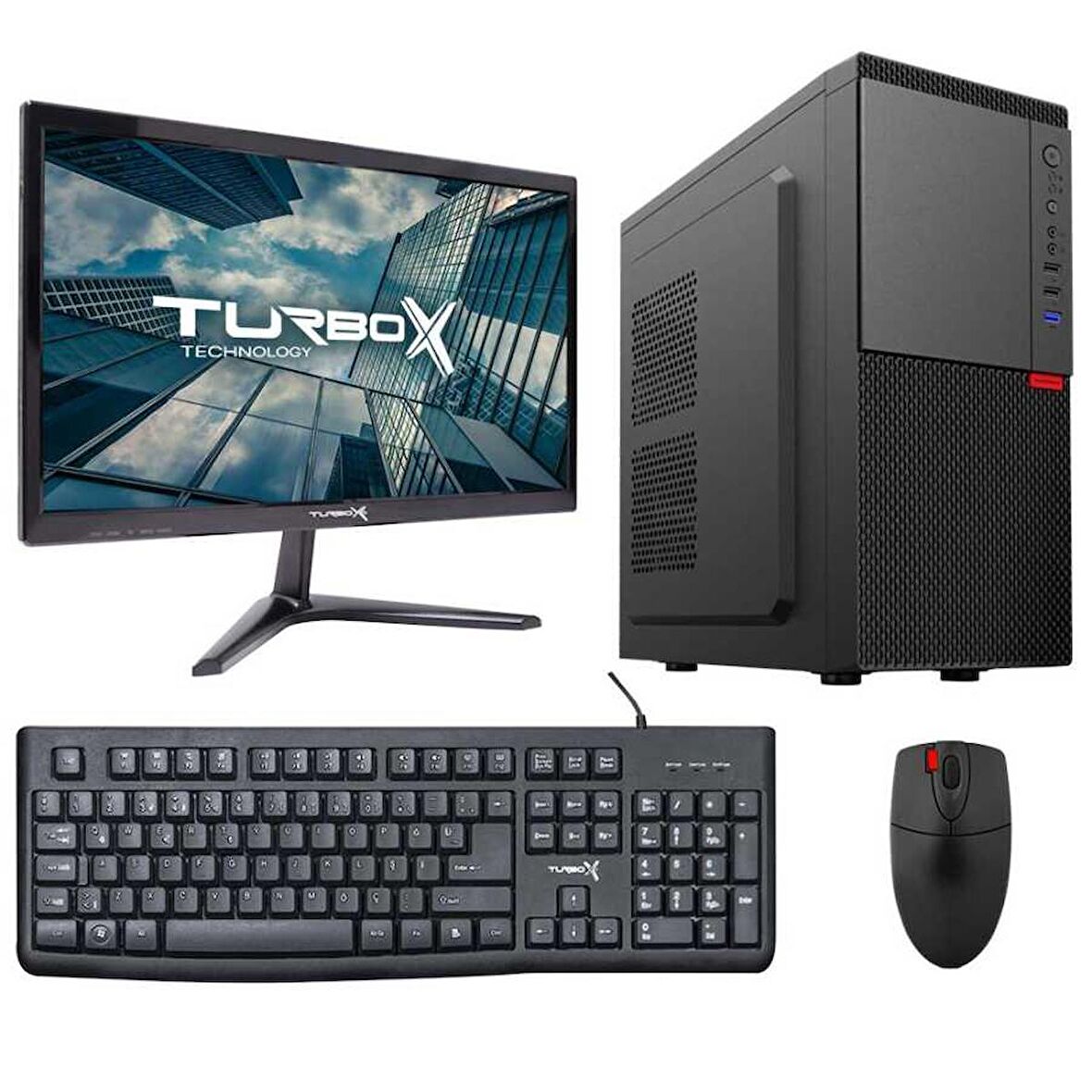 Turbox Tx5050 Intel Core i5 9400F 8GB DDR4 Ram 256GB SSD 2GB R5 230 19.5 inç Masaüstü Ofis Bilgisayarı