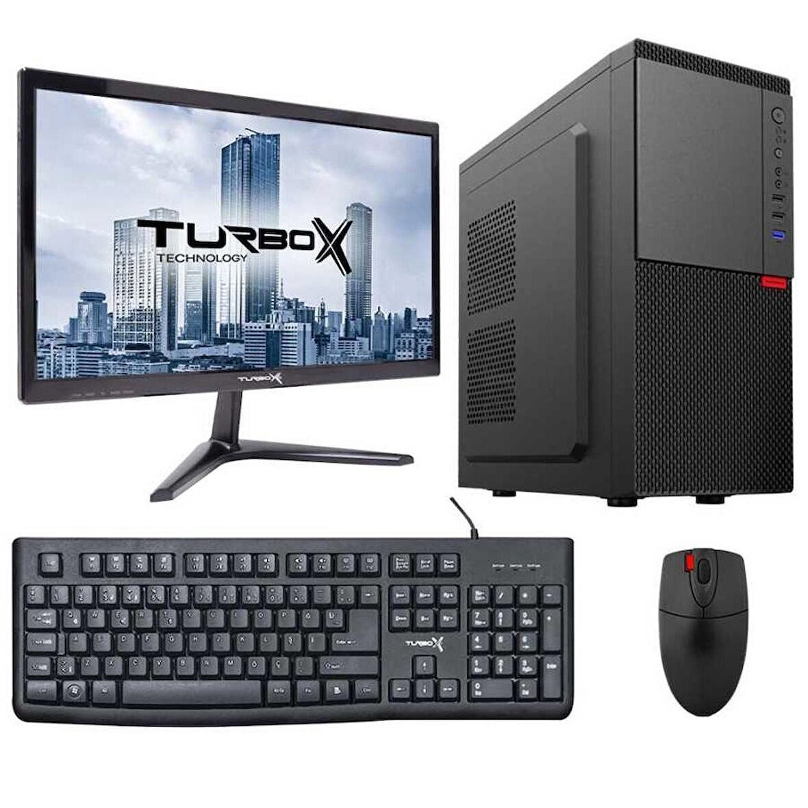 Turbox Tx5051 Intel Core i5 9400F 8GB DDR4 Ram 512GB SSD 2GB R5 230 21.5 inç FHD Masaüstü Ofis Bilgisayarı